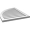 Ekena Millwork Quarter Round Top Left Surface Mount PVC Gable Vent w/ 2"W x 1-1/2"P Brickmould Frame, 24"W x 30"H GVPQL24X3002SN - alternate 2